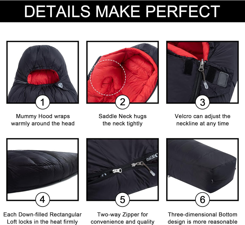 660 Fill Power Down Sleeping Bag -20°F T404