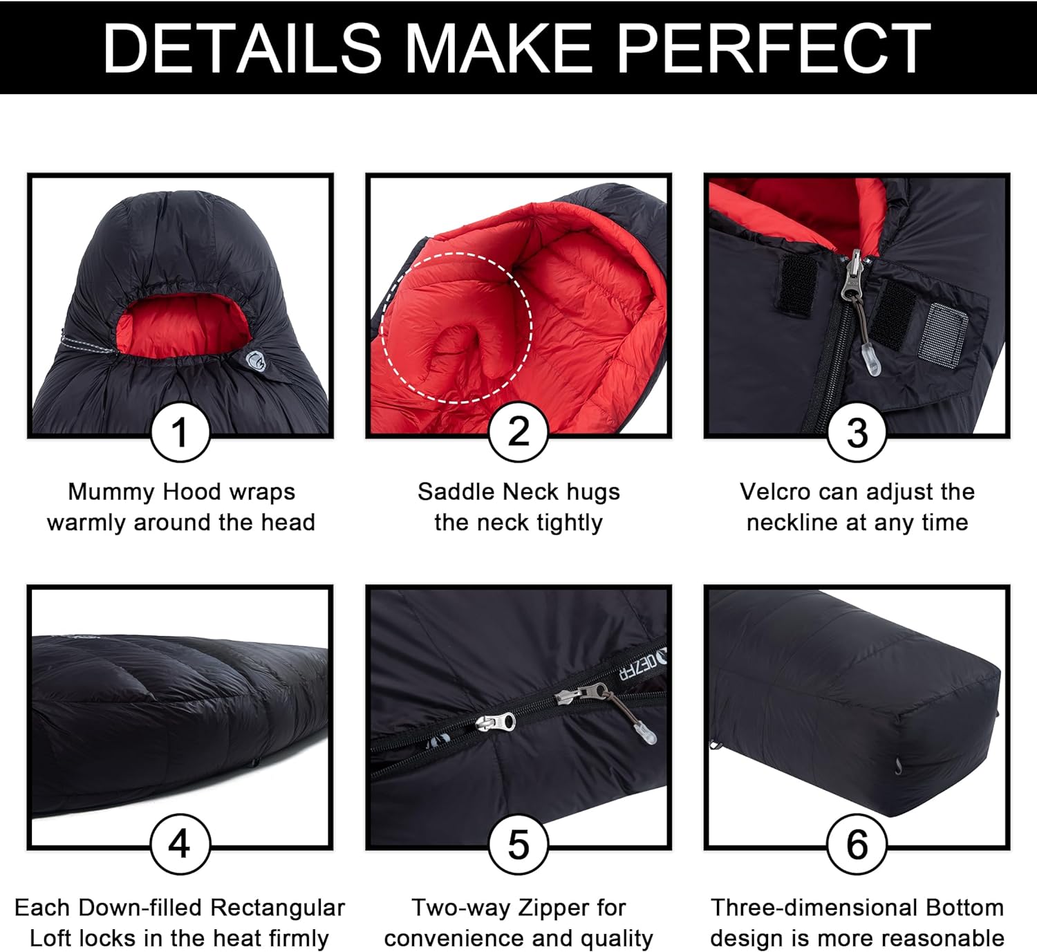 660 Fill Power Down Sleeping Bag -20°F T404