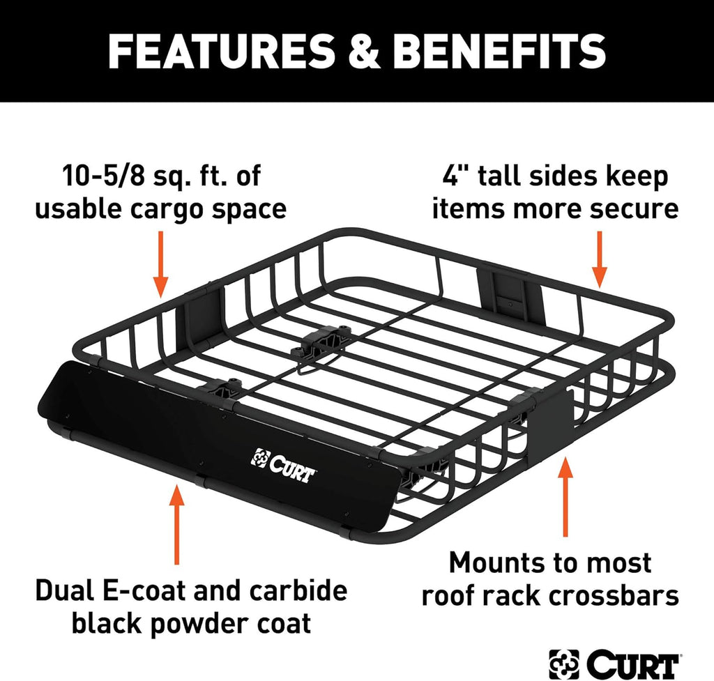 Black Steel Roof Rack Cargo Carrier A146655