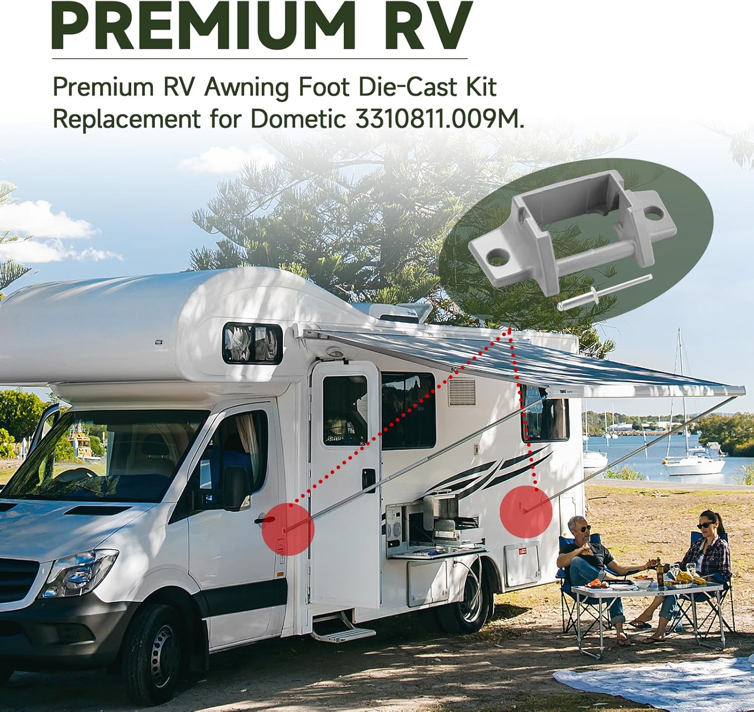 Die-cast Awning Foot Replacement Kit R753