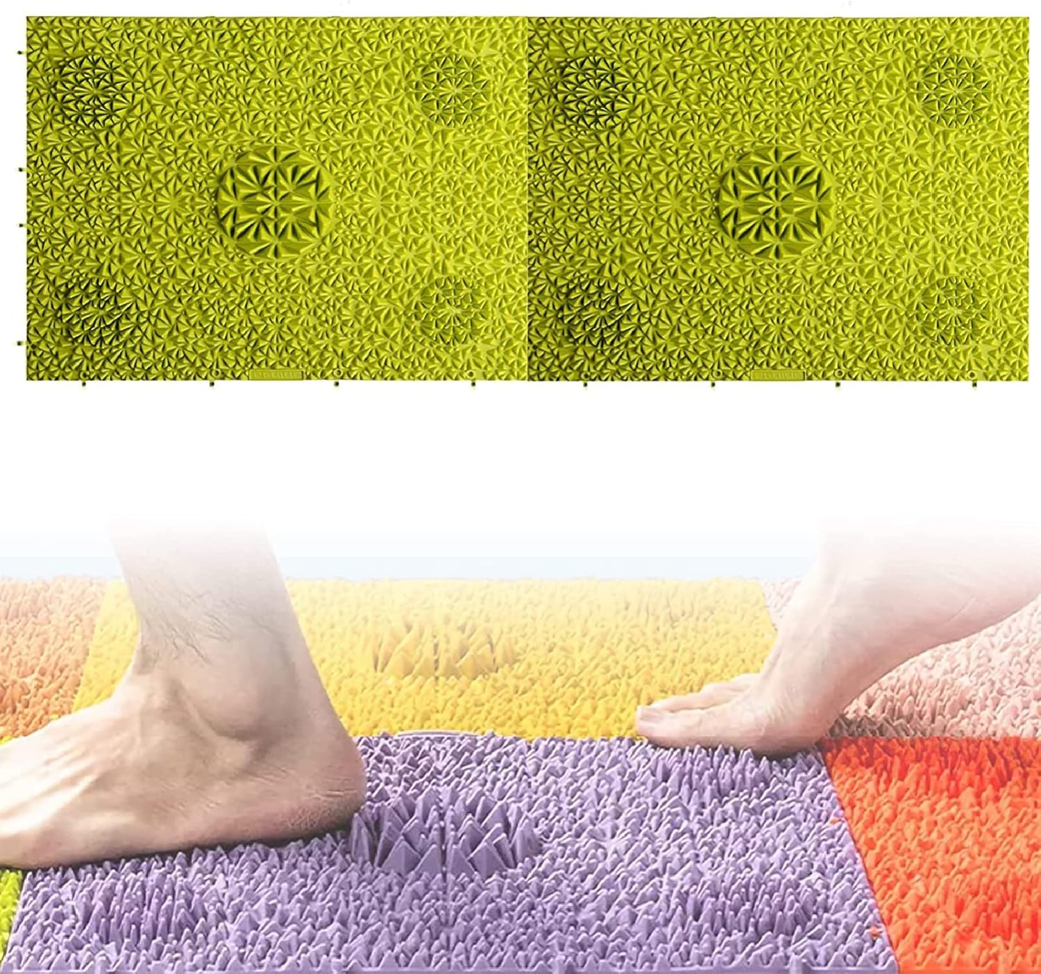 Pink Green 2 PCS Acupressure Mat J265875
