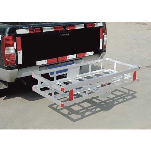 Aluminum Hitch Cargo Carrier 500-Lb Capacity Silver 49inx22.5inx8inH V94158