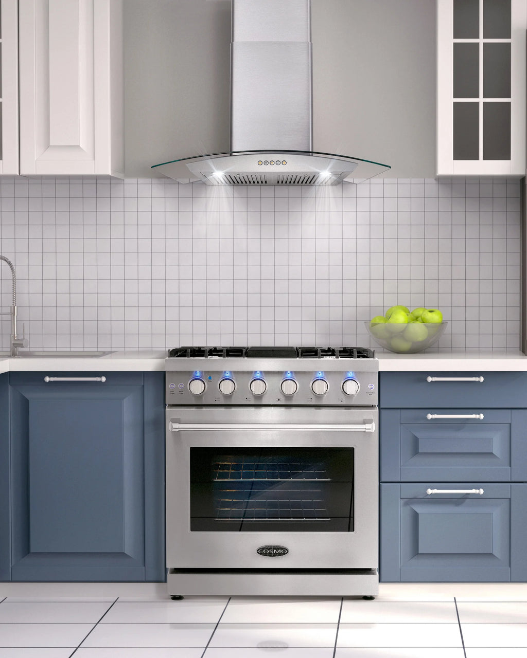 2 Piece Kitchen Appliance Packages with Gas Range & French Door Refrigerator H124186
