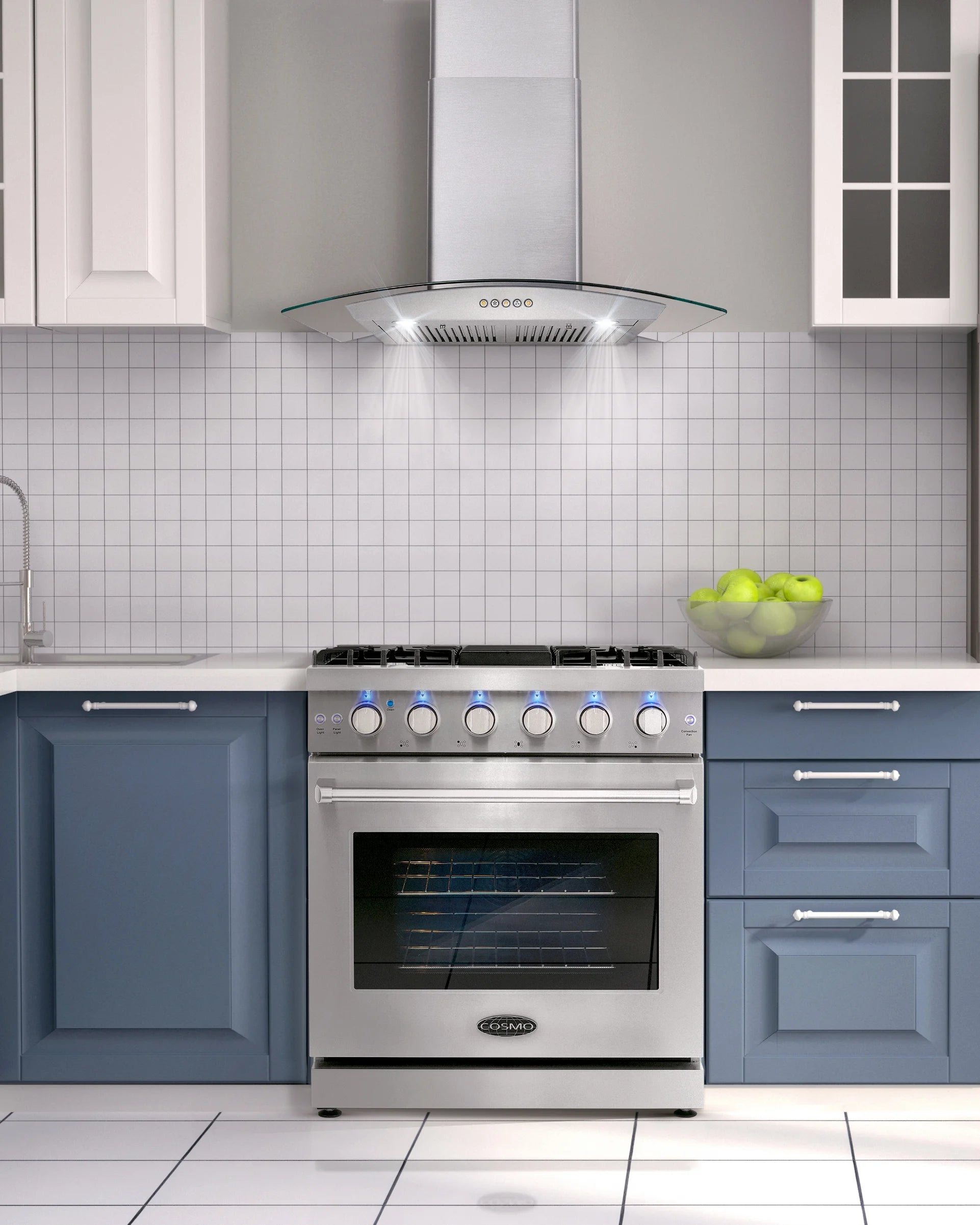 2 Piece Kitchen Appliance Packages with Gas Range & French Door Refrigerator H124186