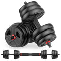 Adjustable Dumbbells, 20/30/40/55/60/70/80/90lbs Free Weights Convertible 2 in 1 Set R747