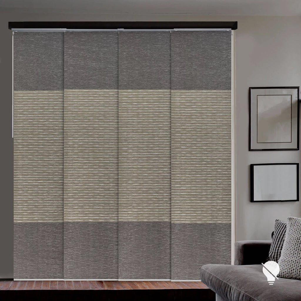 Adjustable Sliding Panel Track Blind 45.8"-86" W x 96" H Vertical Blinds 99% Blackout R838