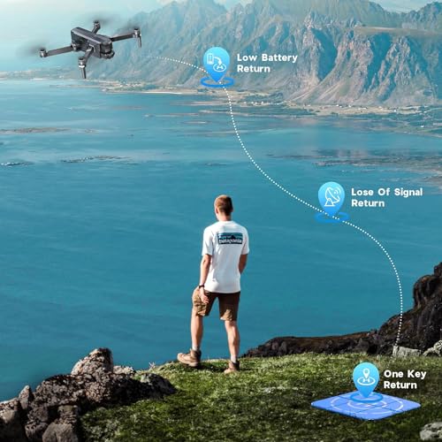 4K UHD Drone with Camera, 52 Mins Fly Time 2 Batteries, GPS Auto Return K16608