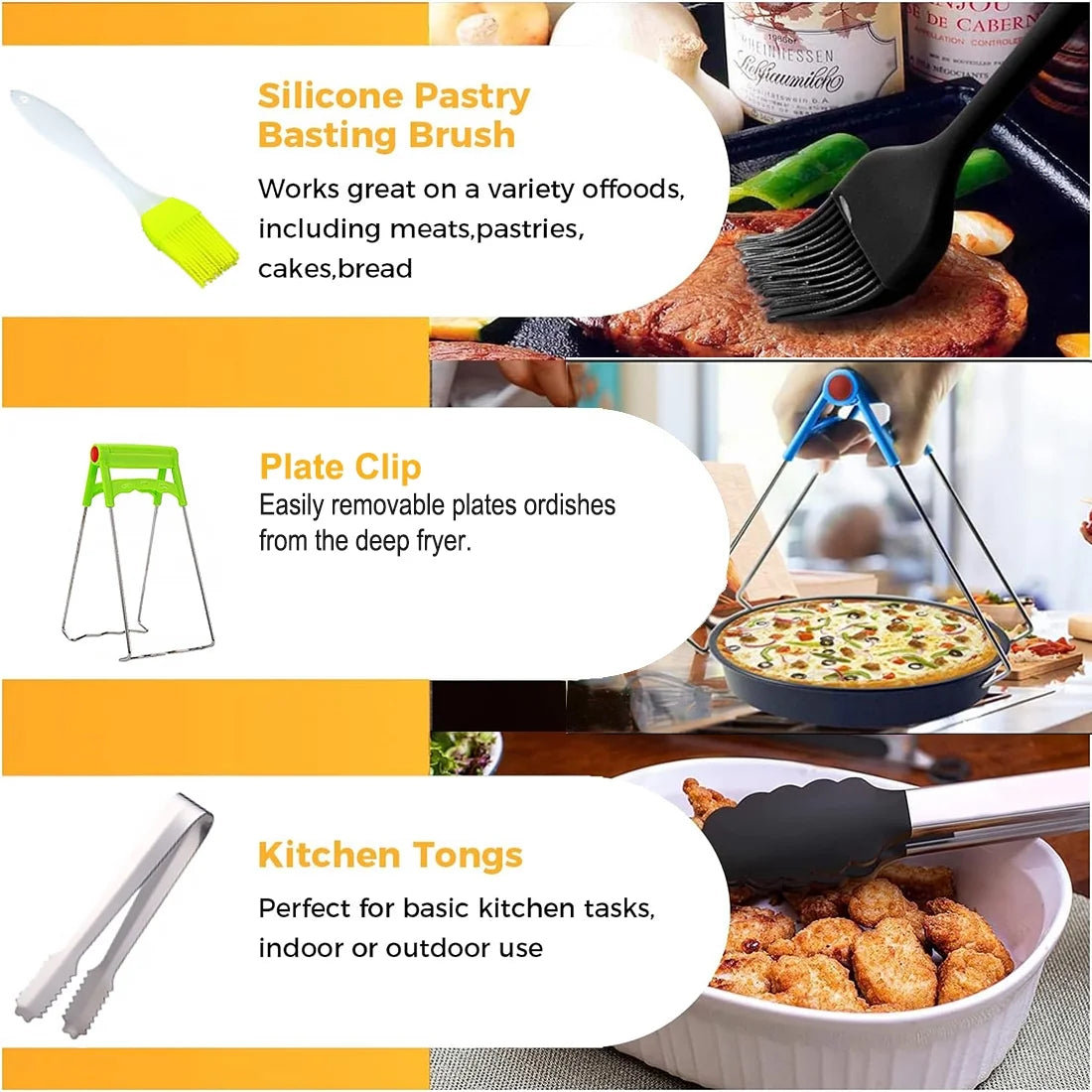 7 Inch Set of 10 Pcs Air Fryer Accessories U6448