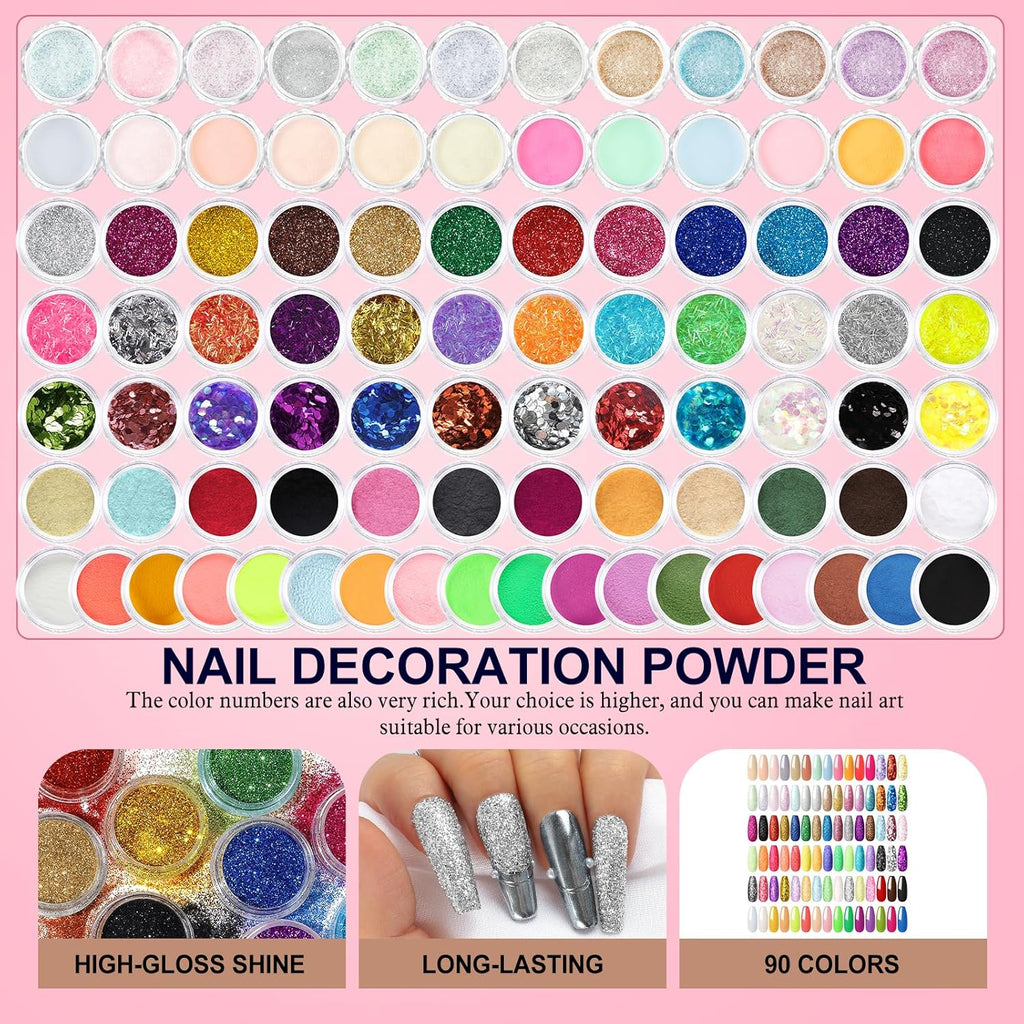 45pcs Acrylic Nail Kit with Drill and UV Light I5763