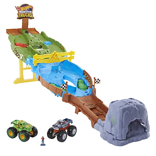 Wreckin’ Raceway Playset with Monster Trucks Bigfoot & Gunkster H3549