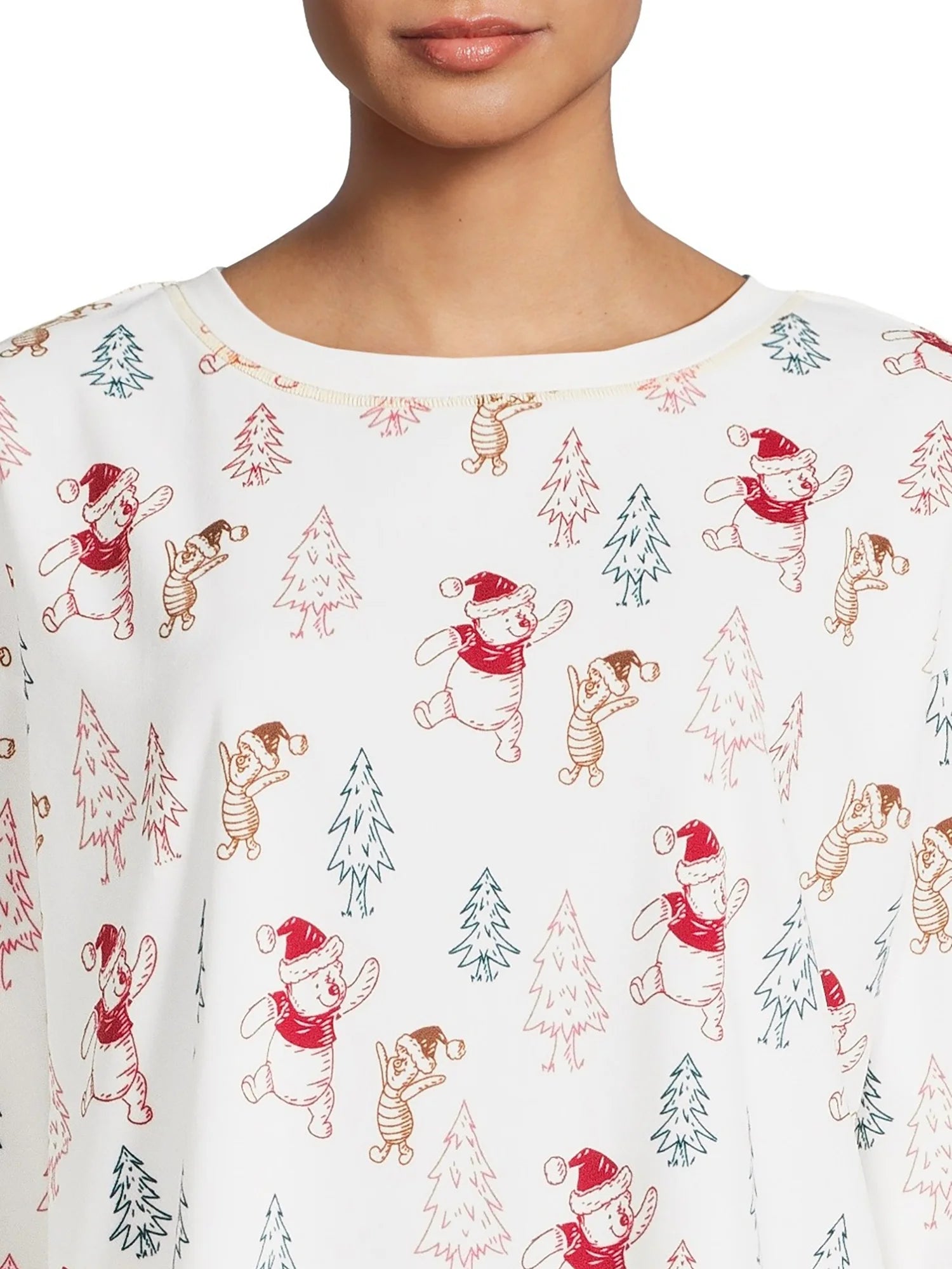 Women's Christmas Top and Pants Pajama Set, 2-Piece W18931
