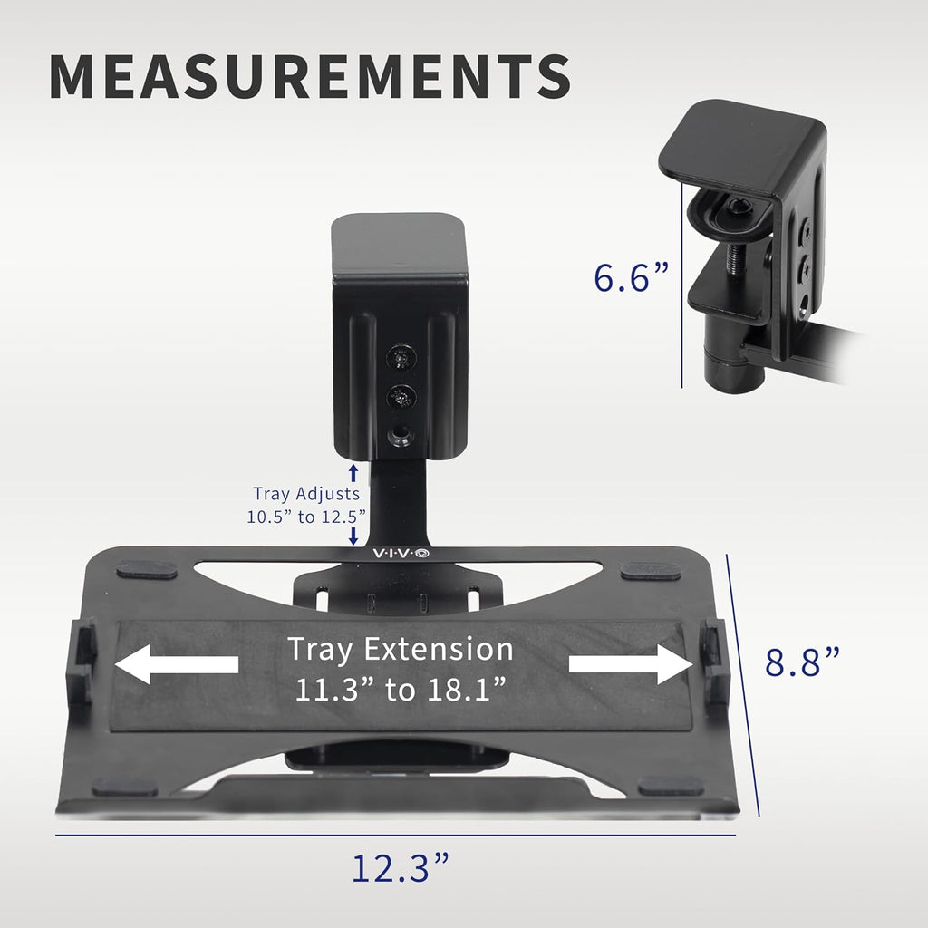 Black 12 x 9 inch Rotating Laptop Tray M3972