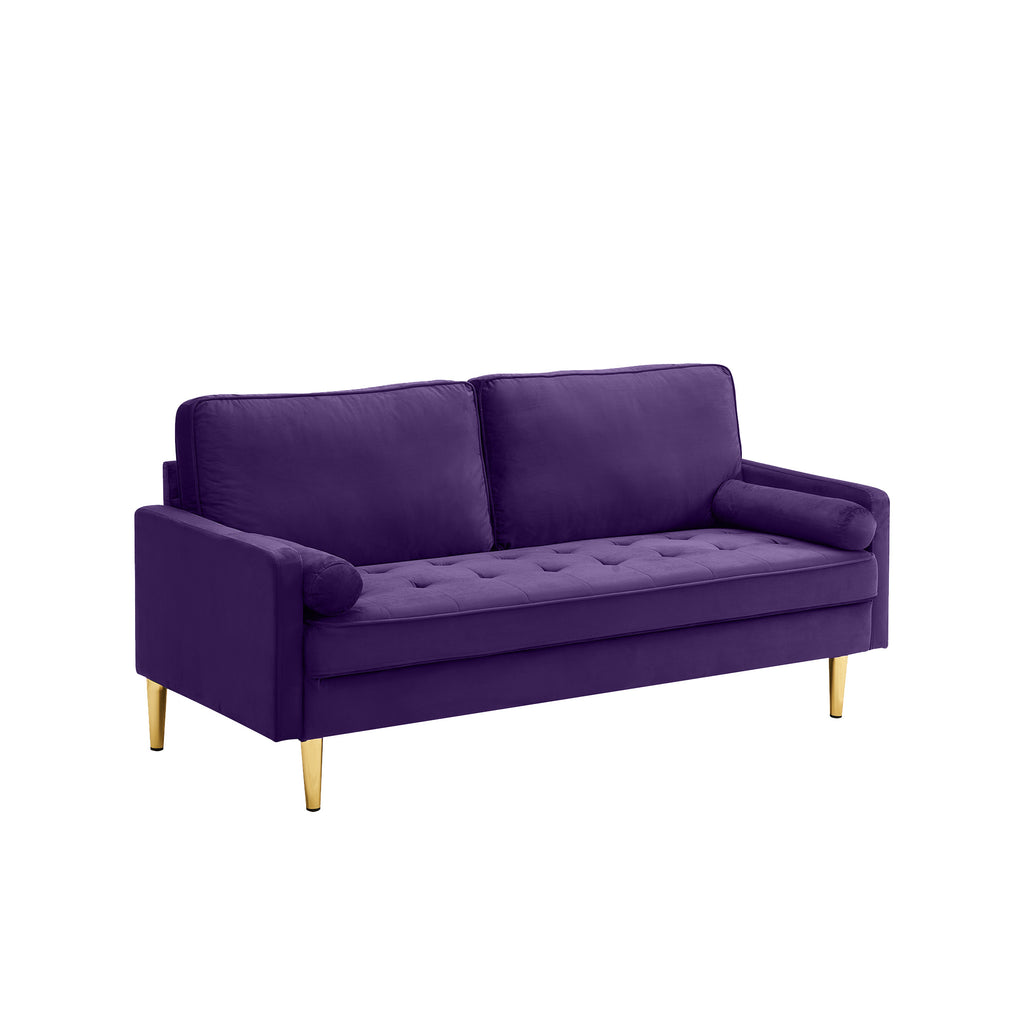 Purple Velvet Loveseat Sofa J272753