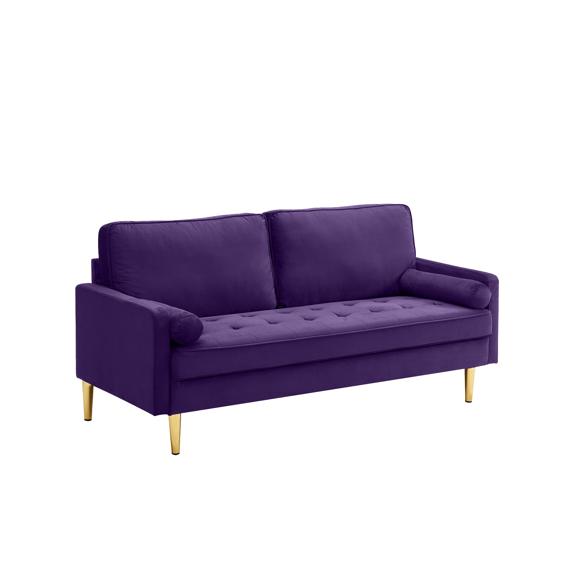 Purple Velvet Loveseat Sofa J272753