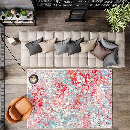 Blue/Red 8 ft. x 10 ft. Area Rug N6247
