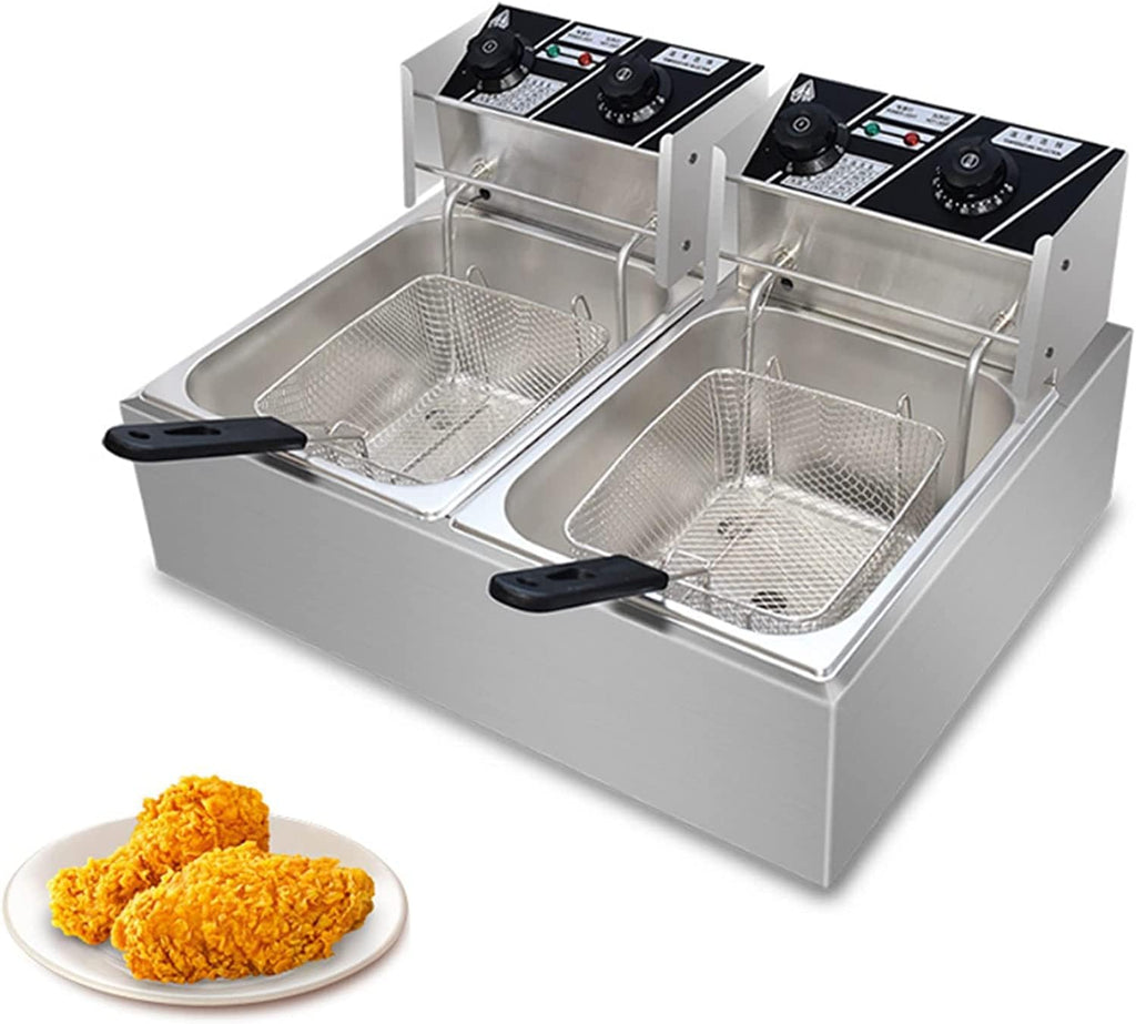 5000W Stainless Steel Electric Countertop Deep Fryer C2424