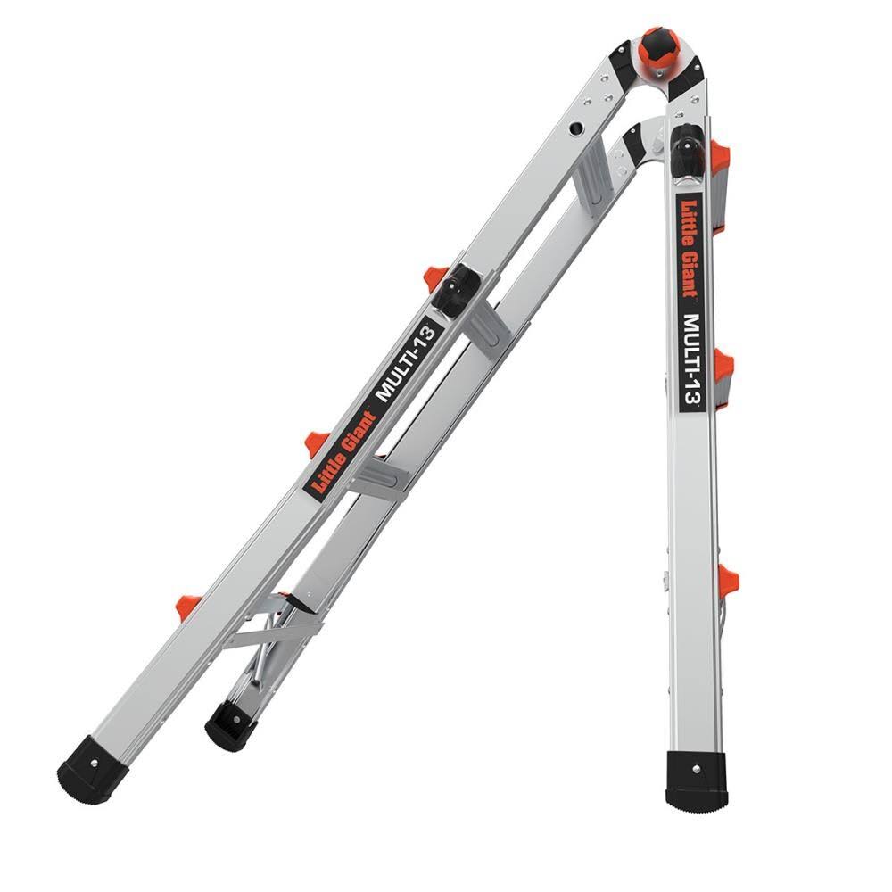 Aluminum 14.3-ft Reach Type 1AA 375 lbs. Capacity Telescoping Multi-Position Ladder A2214