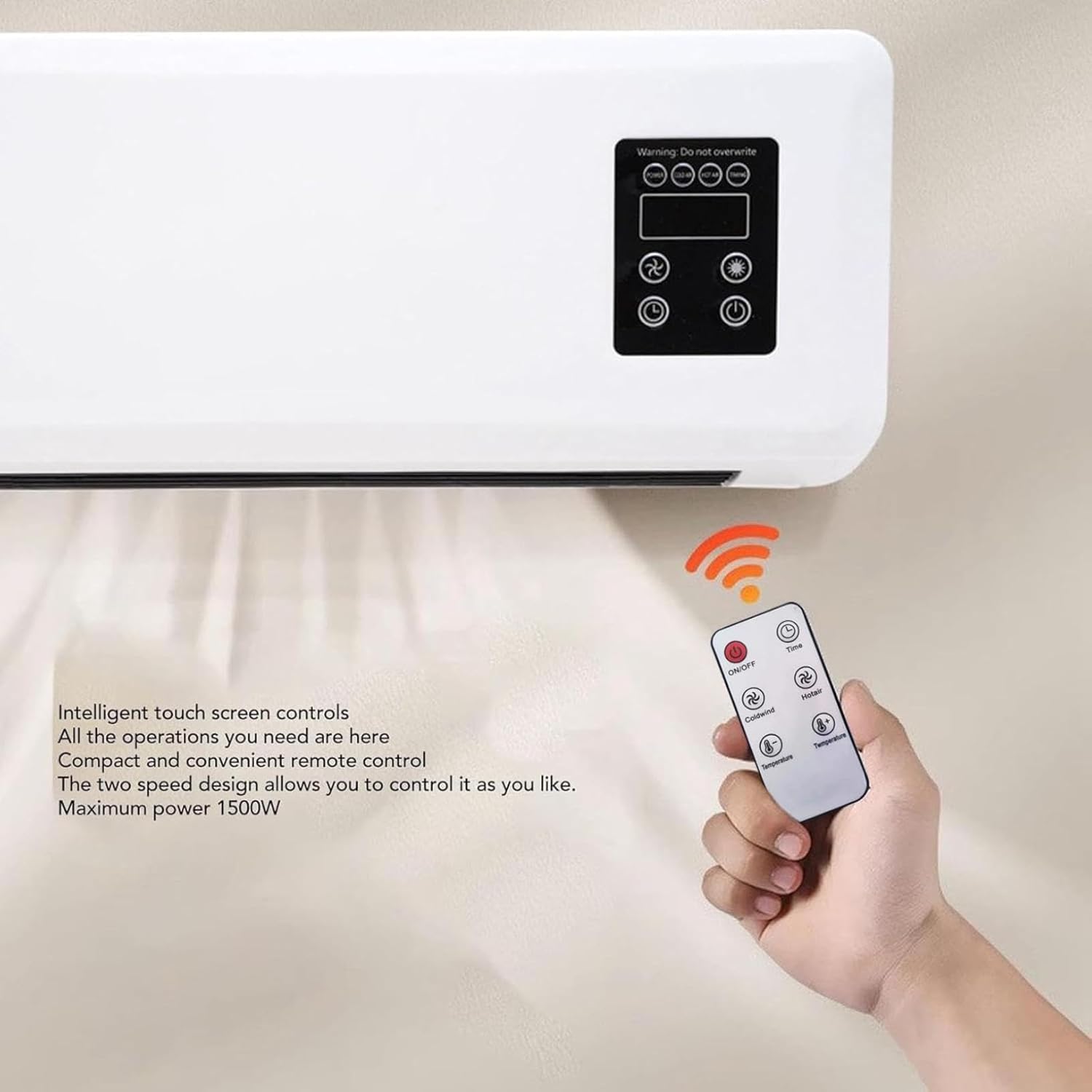 Ductless Wall Mounted Air Conditioner with Remote Control Q186230