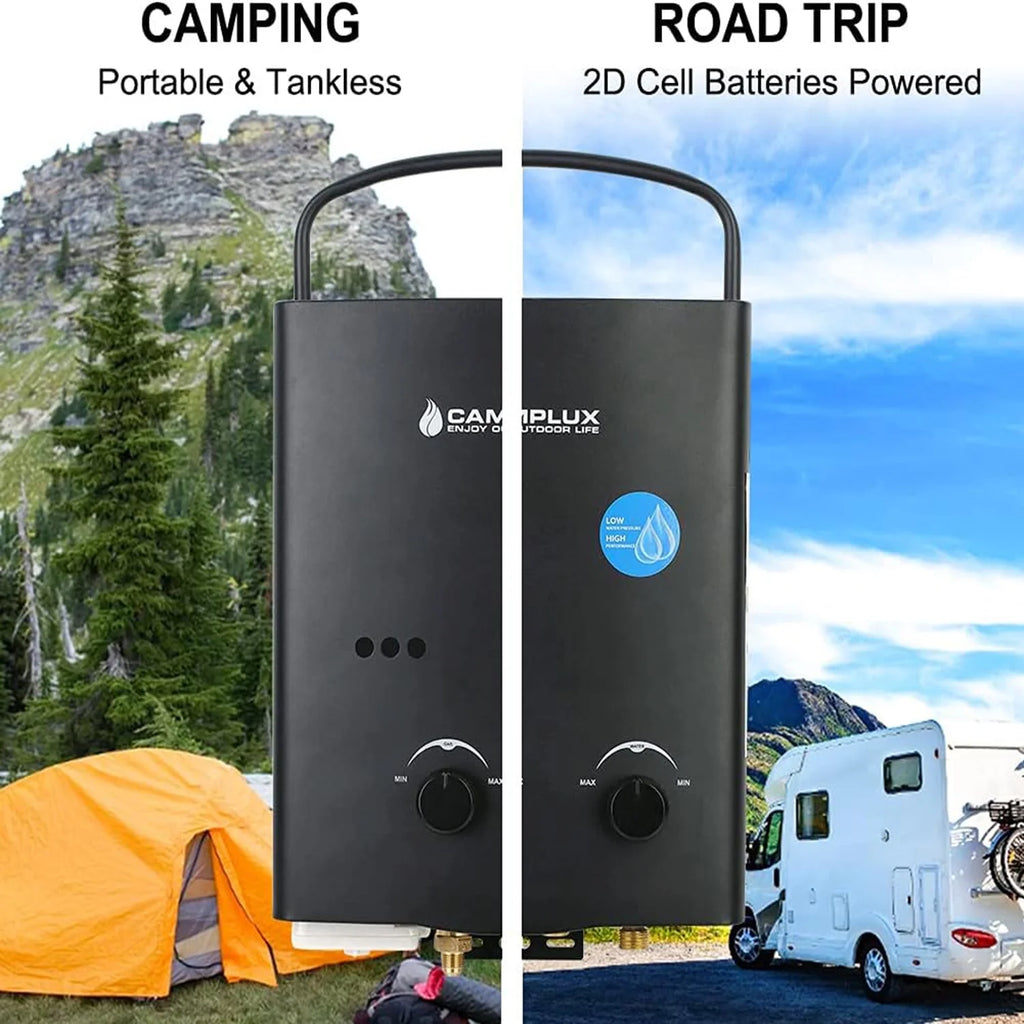 Outdoor Portable Propane Tankless Water Heater Black X216
