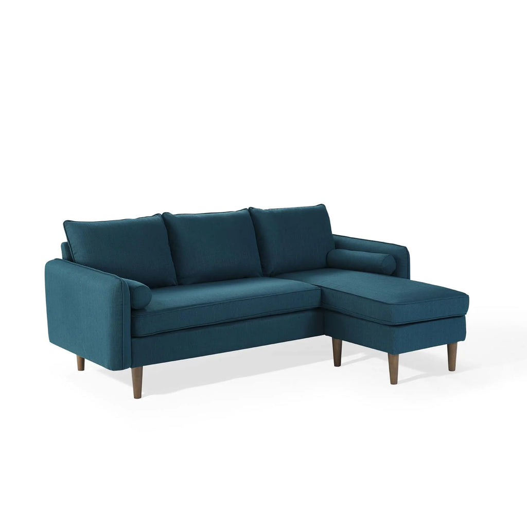 Navy Blue Fabric Sectional Sofa Set E296537
