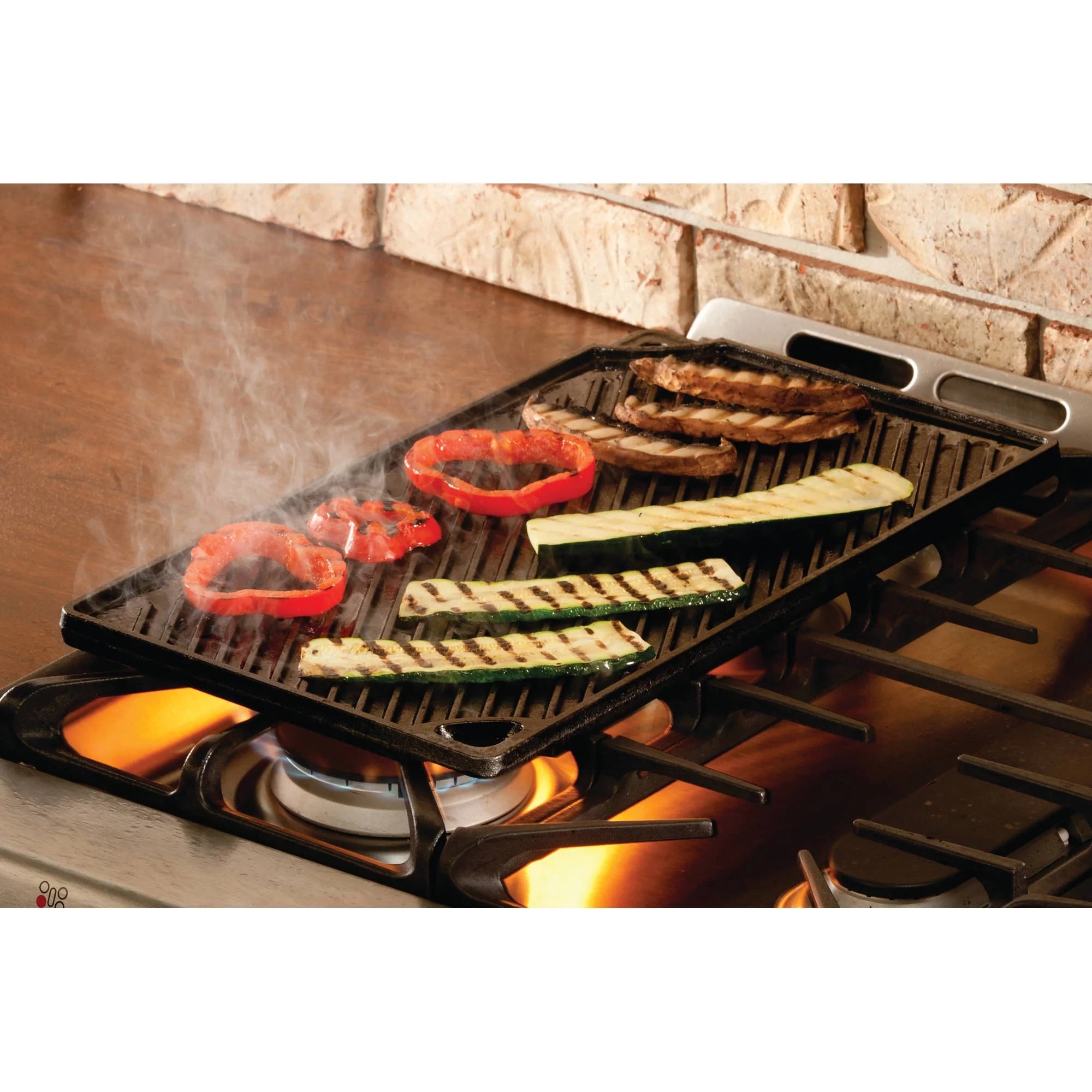 Black Cast Iron Reversible Grill/Griddle O21494