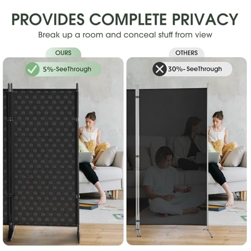 Black Folding Room Divider Screen V27766