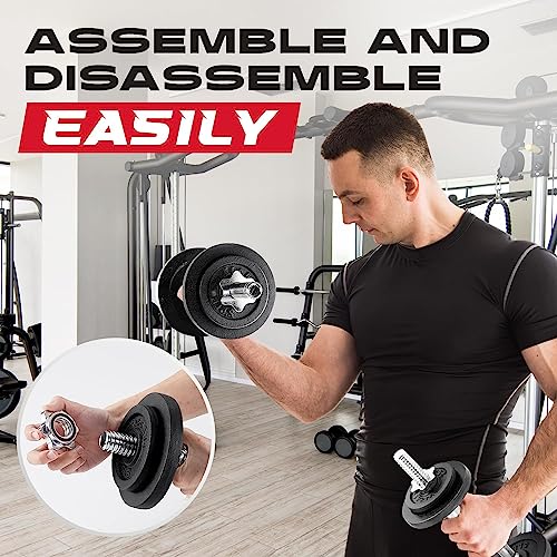 Adjustable Dumbbell Set with Weight Plates A9120