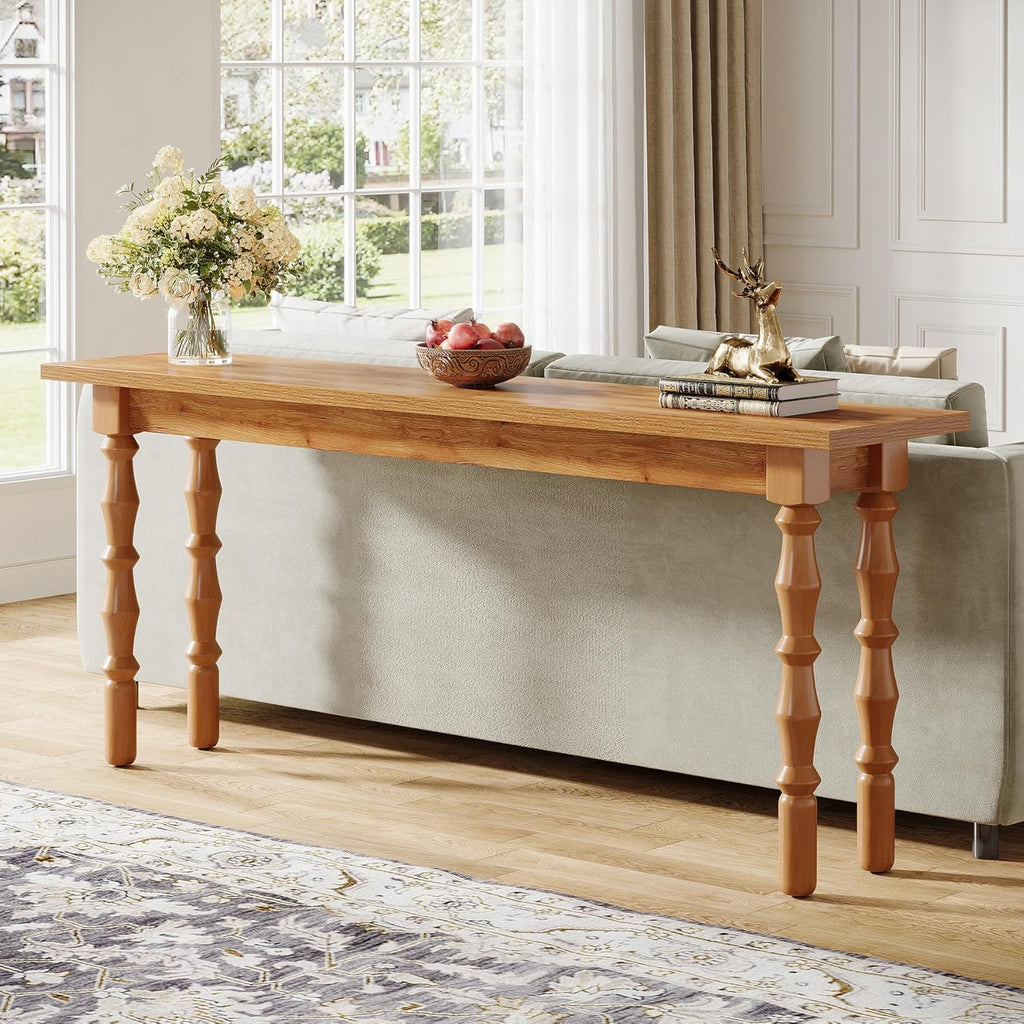 70.9-Inch Extra Long Console Table with Solid Wood Legs P722