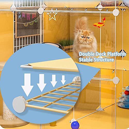 Large Metal Wire Cat Cage Playpen with Detachable Bed I941