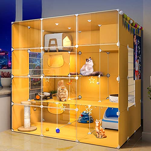 Large Metal Wire Cat Cage Playpen with Detachable Bed I941