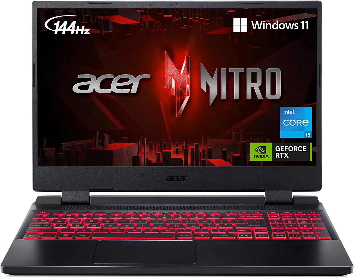 15.6" FHD 144Hz IPS Gaming Laptop with Intel Core i5-12500H, NVIDIA GeForce RTX 3050 Ti, 16GB DDR4, 512GB Gen 4 SSD Q70857