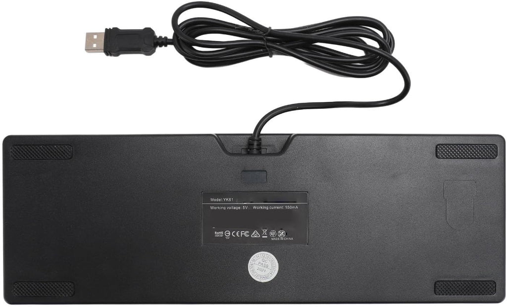 61 Keys USB Wired Mechanical Gaming Keyboard with RGB Backlight V8403