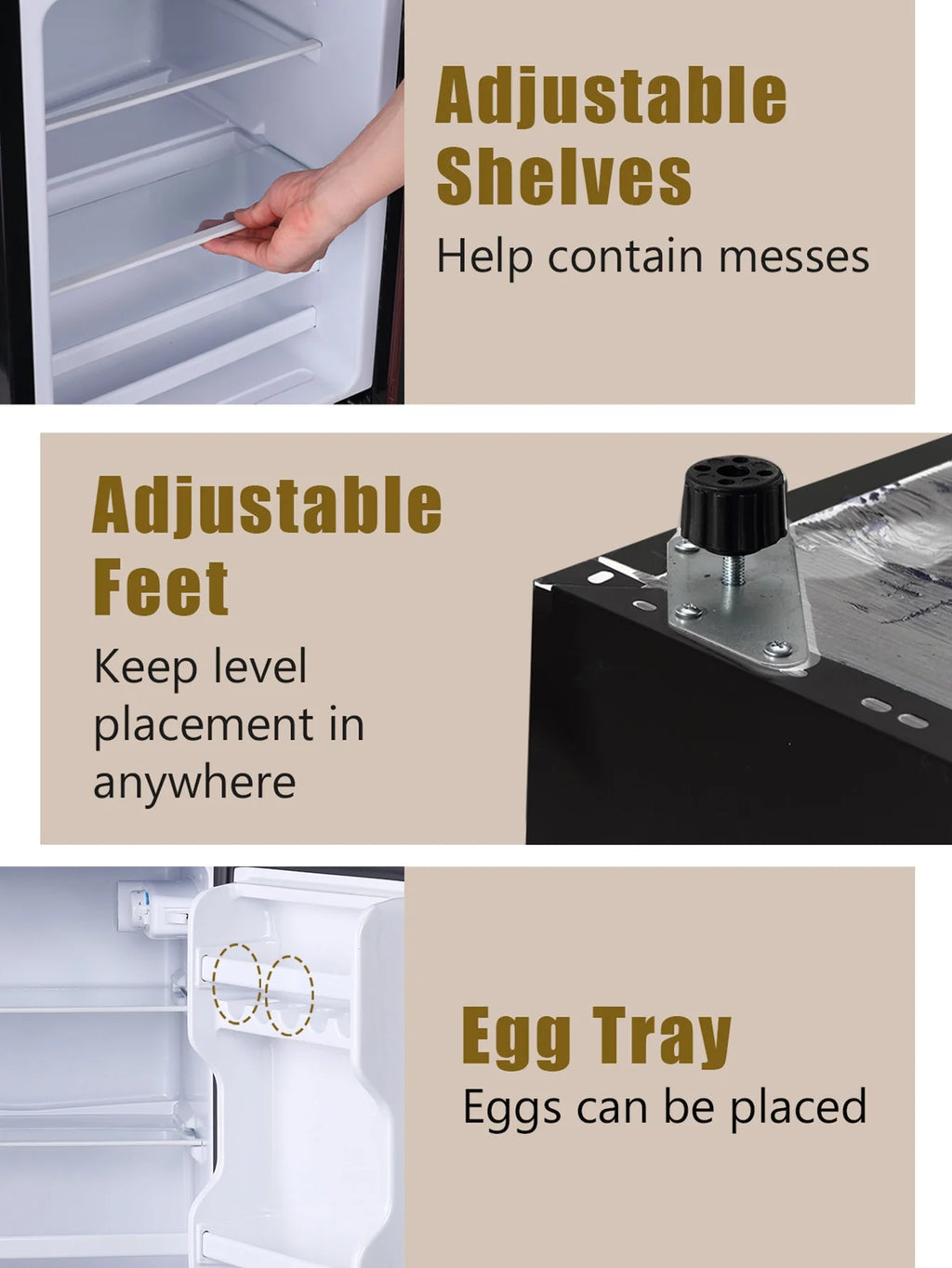 3.5 Cu.ft Mini Fridge with Freezer M3760