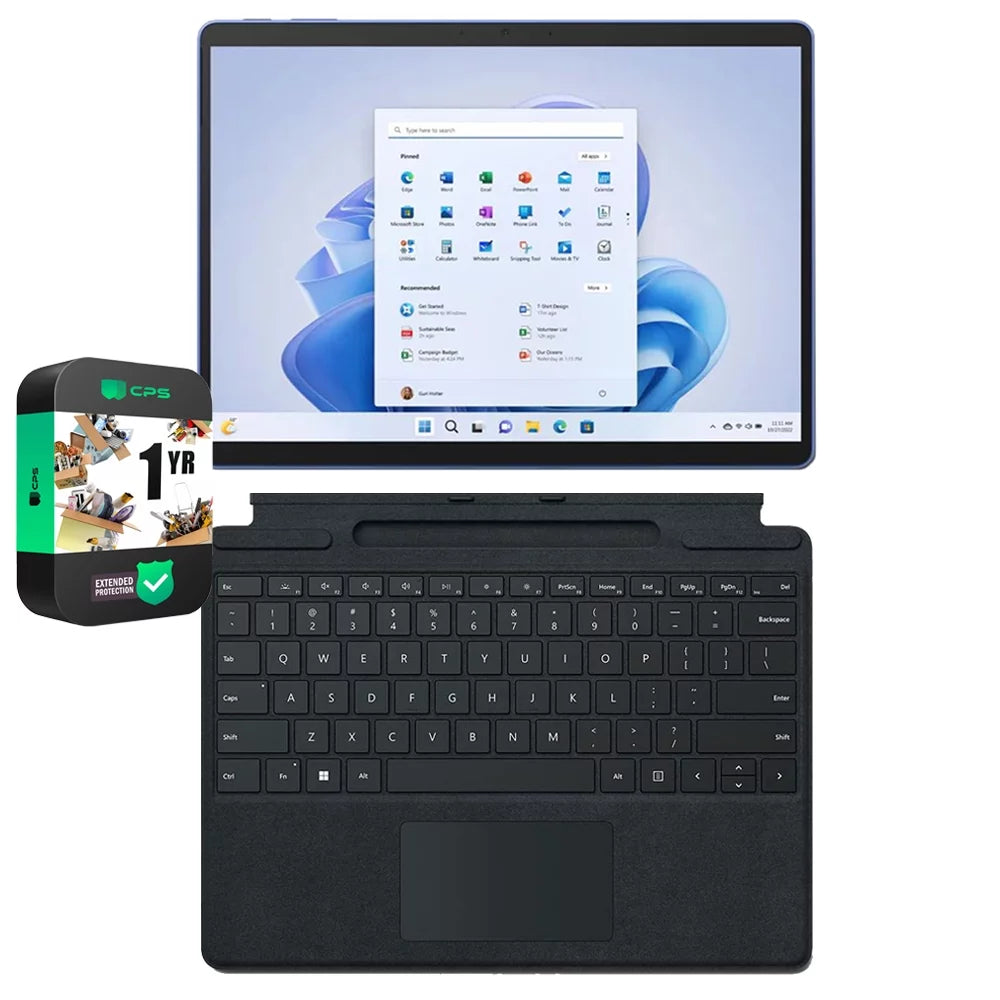 13" Touch Tablet Intel i7 16GB 256GB Sapphire Bundle with Black Keyboard N5774