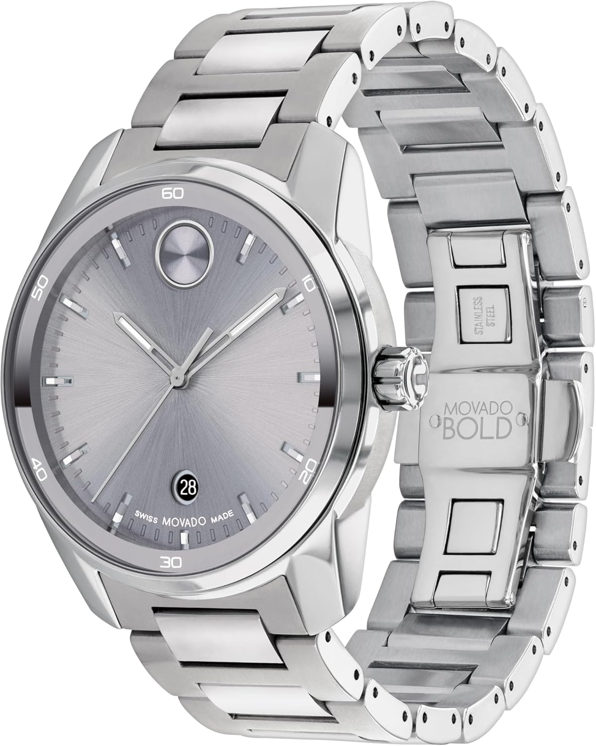 Men's Sport Watch - Swiss Quartz Movement, Stainless Steel Link Bracelet - 42mm K1426