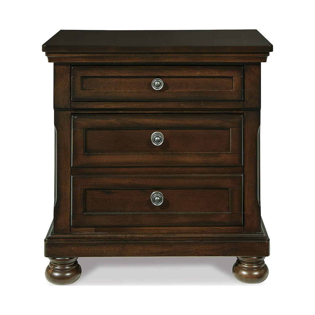 2 Drawer Nightstand, Dark Brown M8469