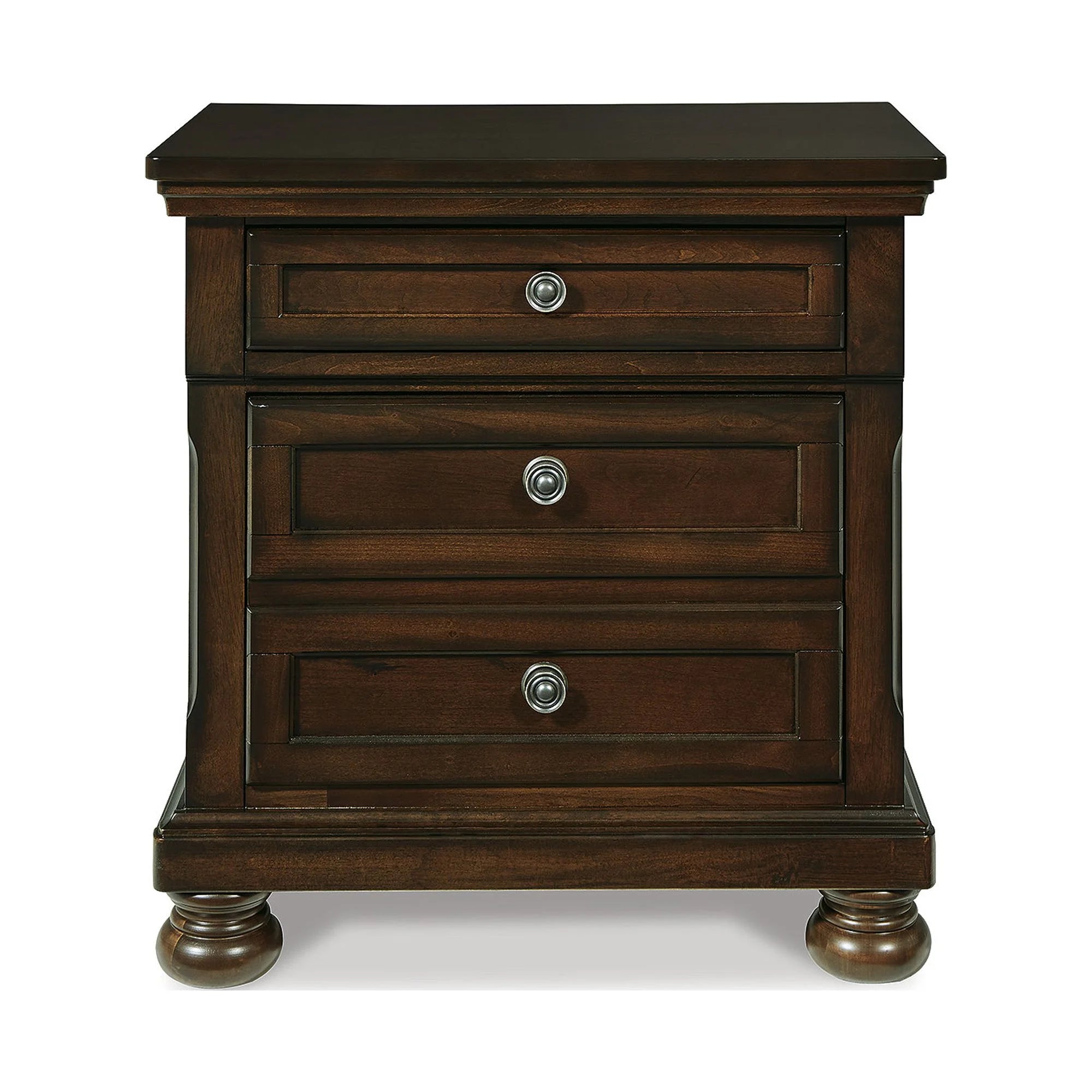 2 Drawer Nightstand, Dark Brown M8469