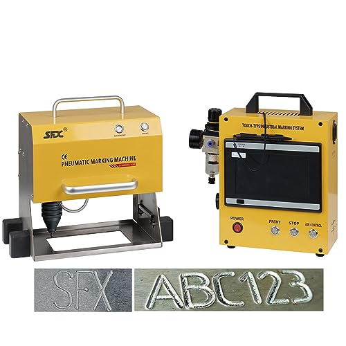 100W Pneumatic Dot Peen Metal Engraving Machine Engraving Size 120x50mm Depth 0.02-1 mm B543361
