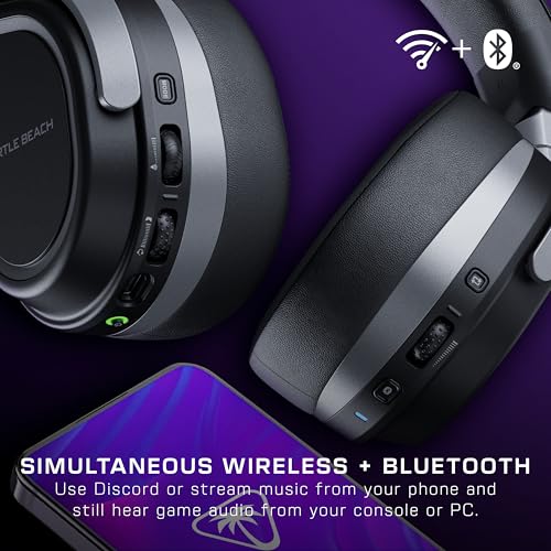 Black Wireless Gaming Headset with Memory Foam Cushions Y814
