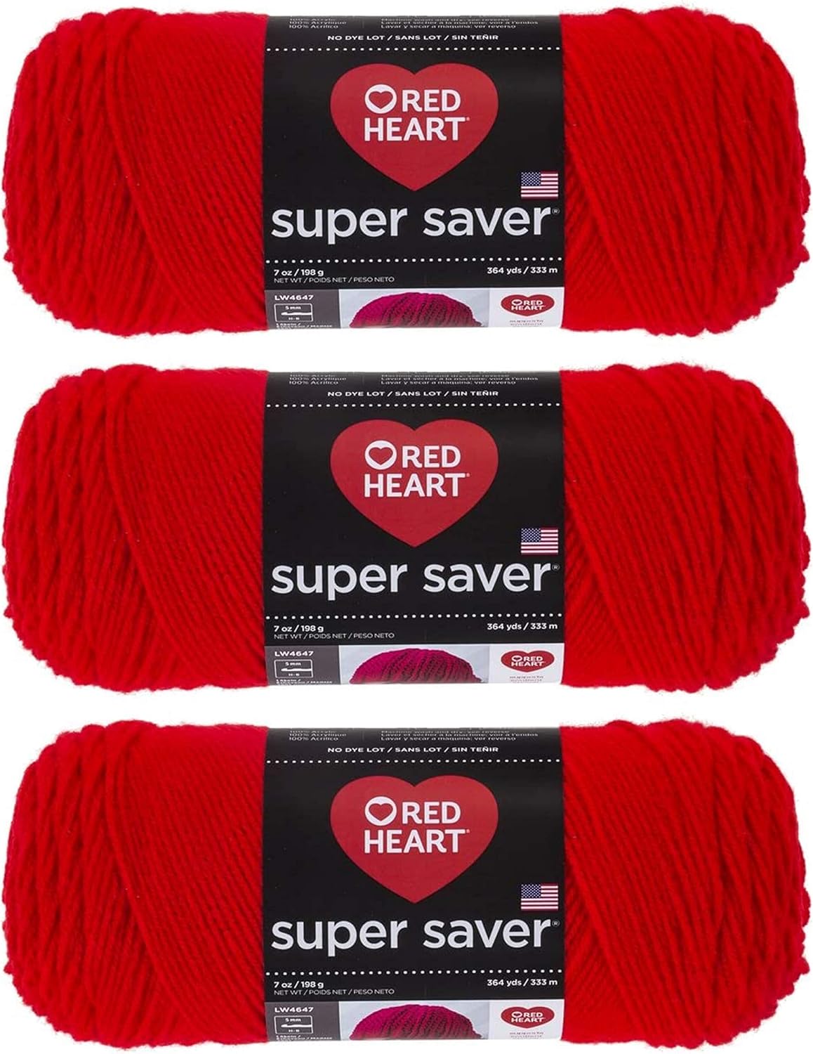 Hot Red Super Saver Yarn (3-Pack) P25491