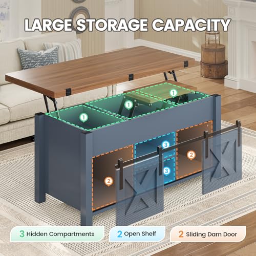 Grey Lift Top Coffee Table with Storage O921921