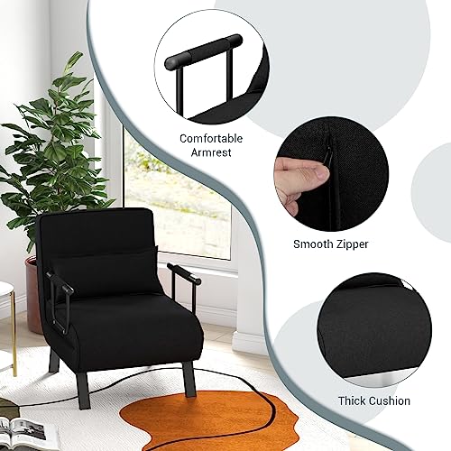 4-in-1 Folding Sofa Bed with Removable Pillow D52857