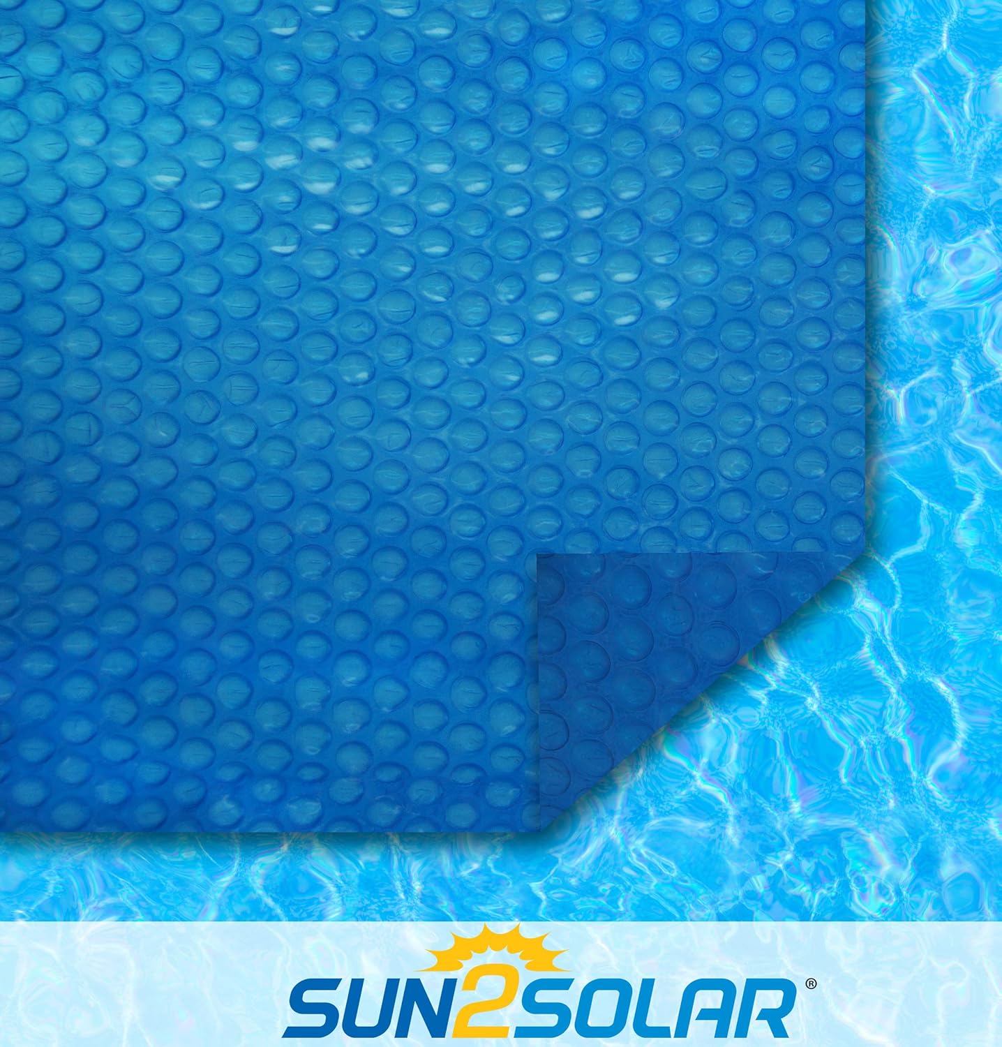 Blue 20 ft. x 50 ft. Rectangle Solar Cover E971