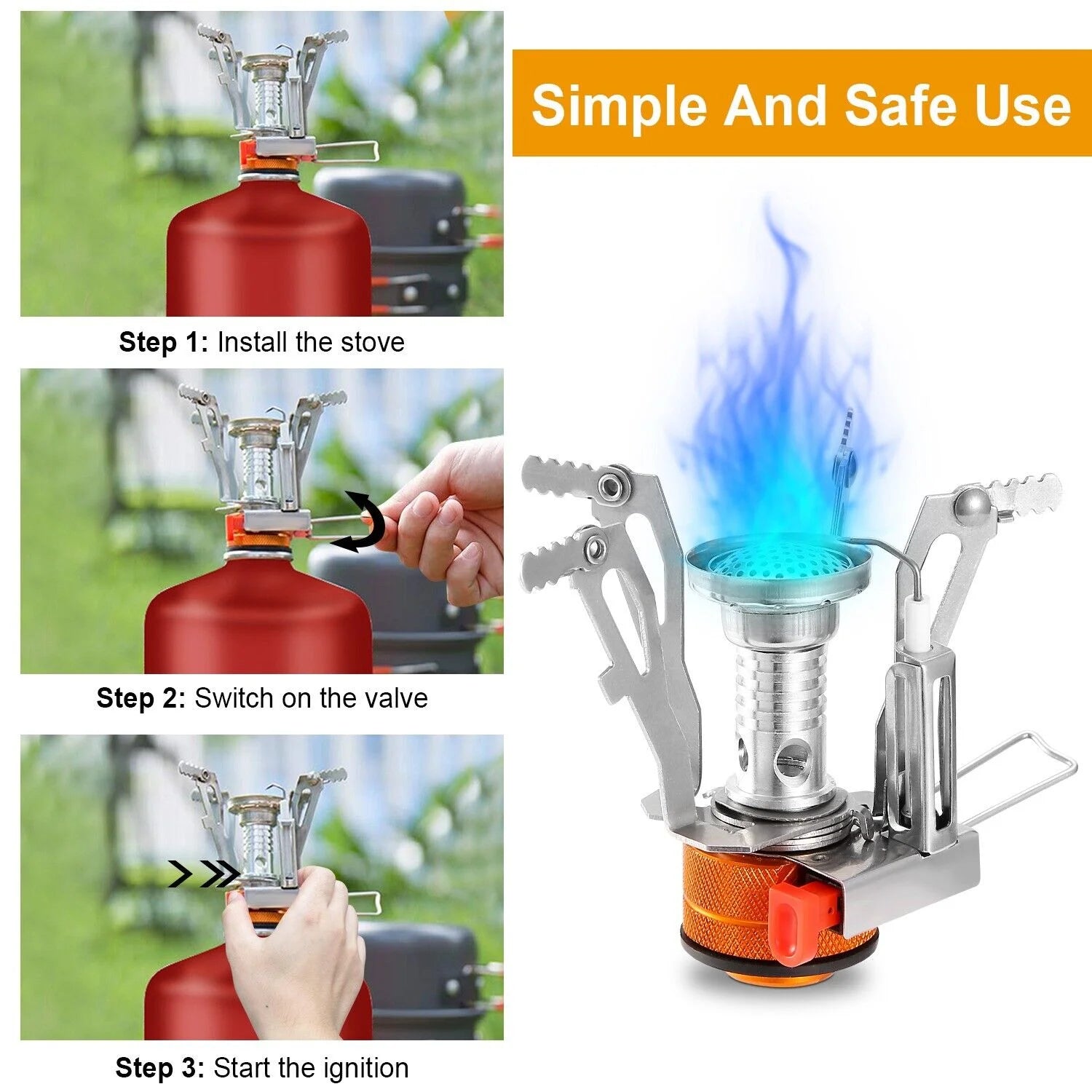 Ultralight Portable Camp Gas Stove Burner S333146
