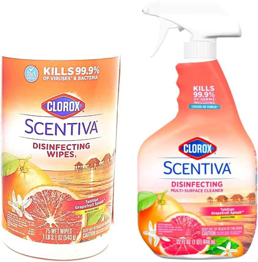 Tahitian Grapefruit Splash Disinfecting Multi-Surface Cleaner Spray & Disinfecting Wipes L423662