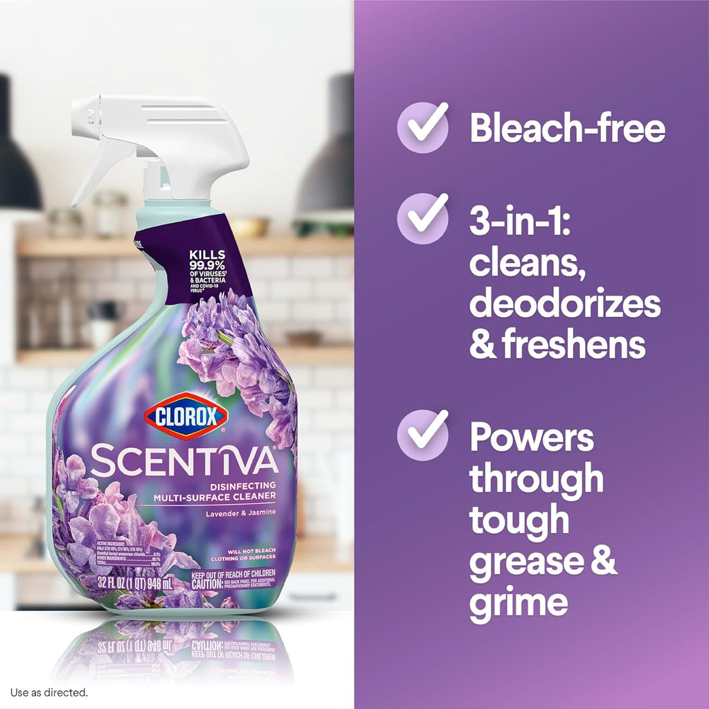 Lavender and Jasmine Disinfecting Multi-Surface Cleaner, 32 Fl Oz D3522