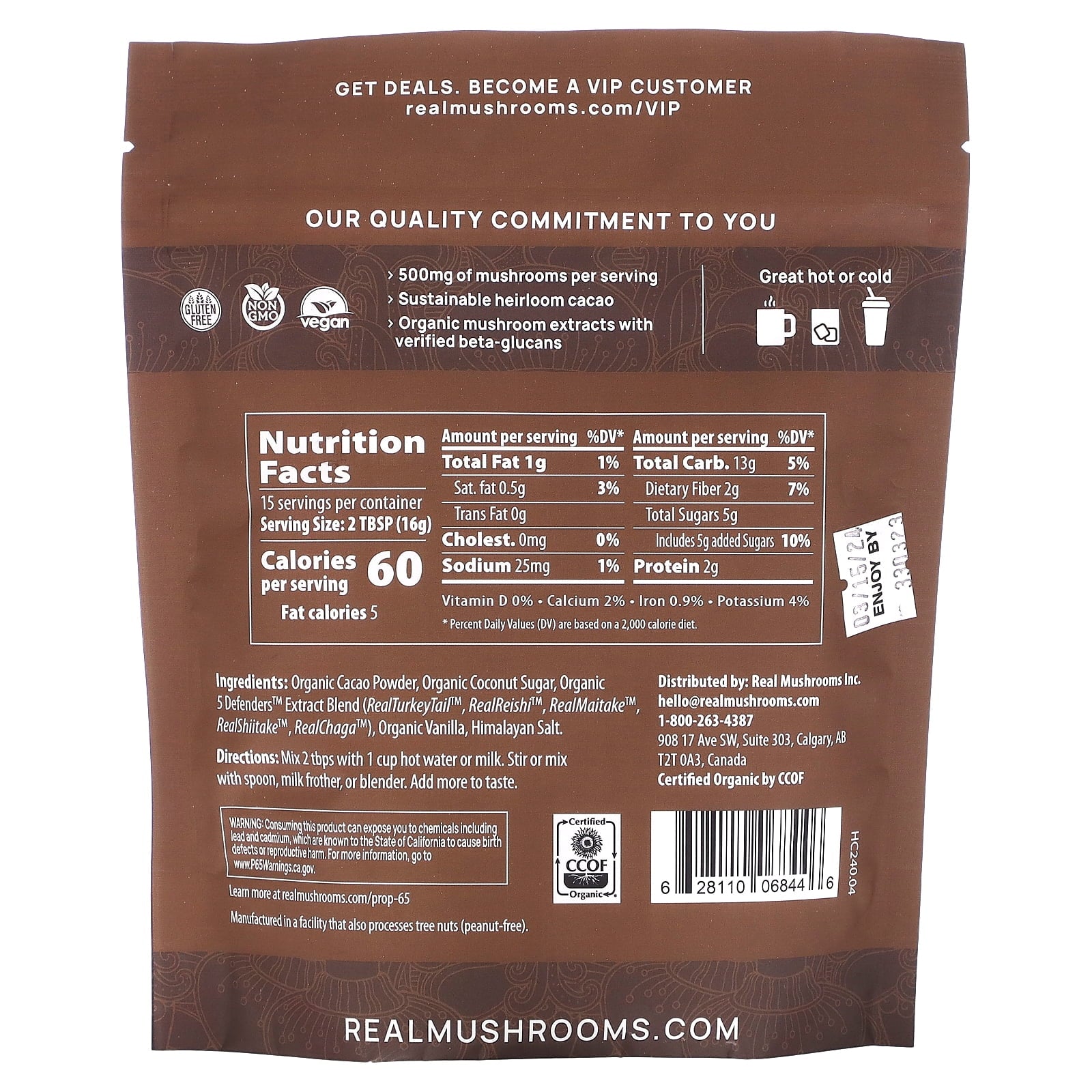 Mushroom Hot Chocolate, 240 g X7681