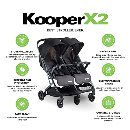 Side-by-Side Double Stroller with Dual Snack Trays Z736