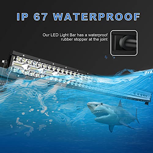 20 Inch 420W LED Light Bar Triple Row Flood Spot Combo Beam Off Road Lights I37405