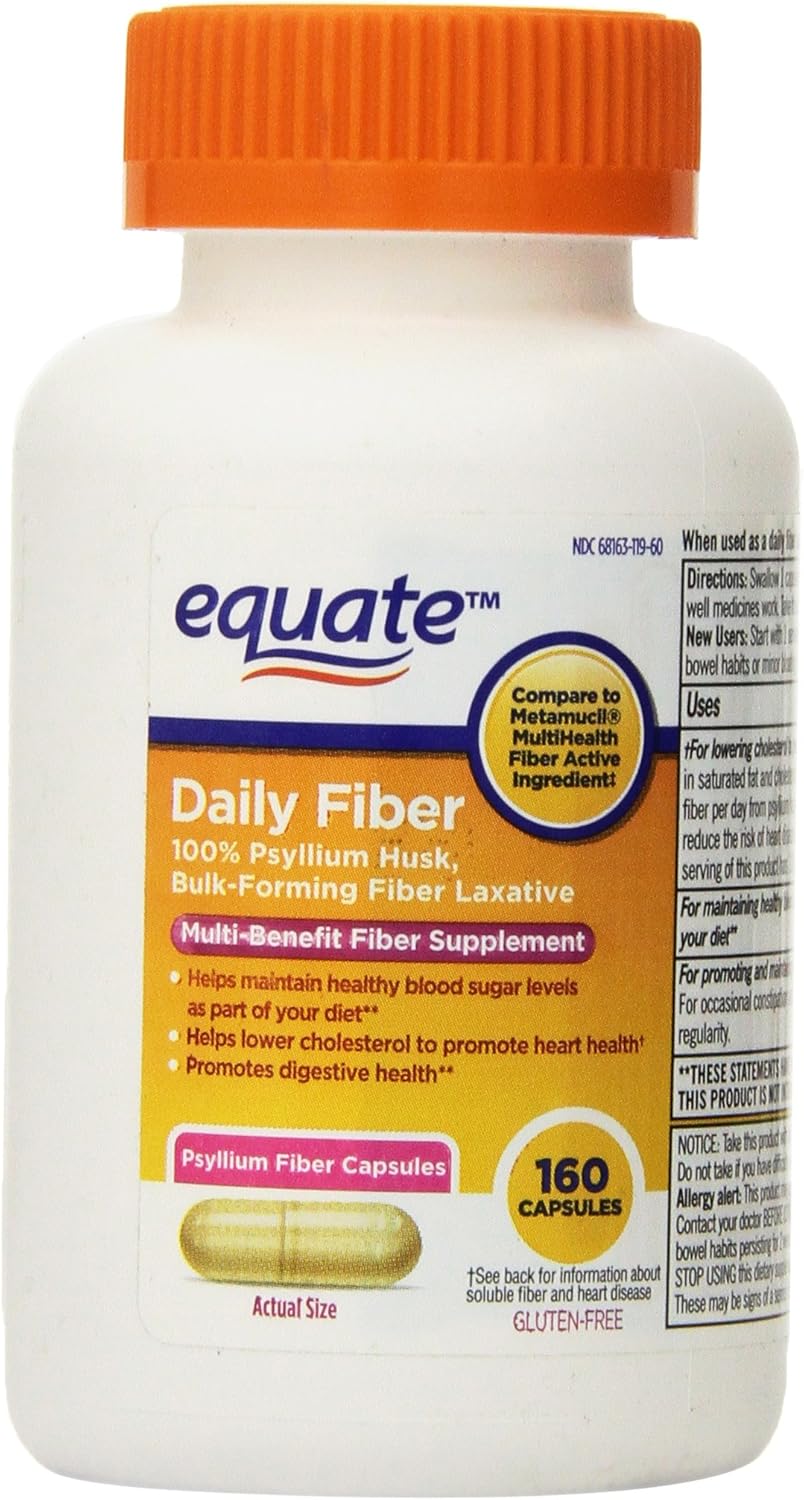 Fiber Supplement Capsules, 160-Count Bottle I35752
